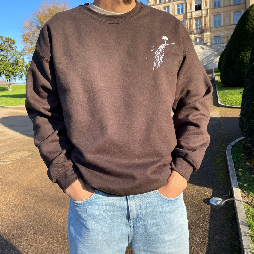 Sweat col rond Chocolat - Cascade