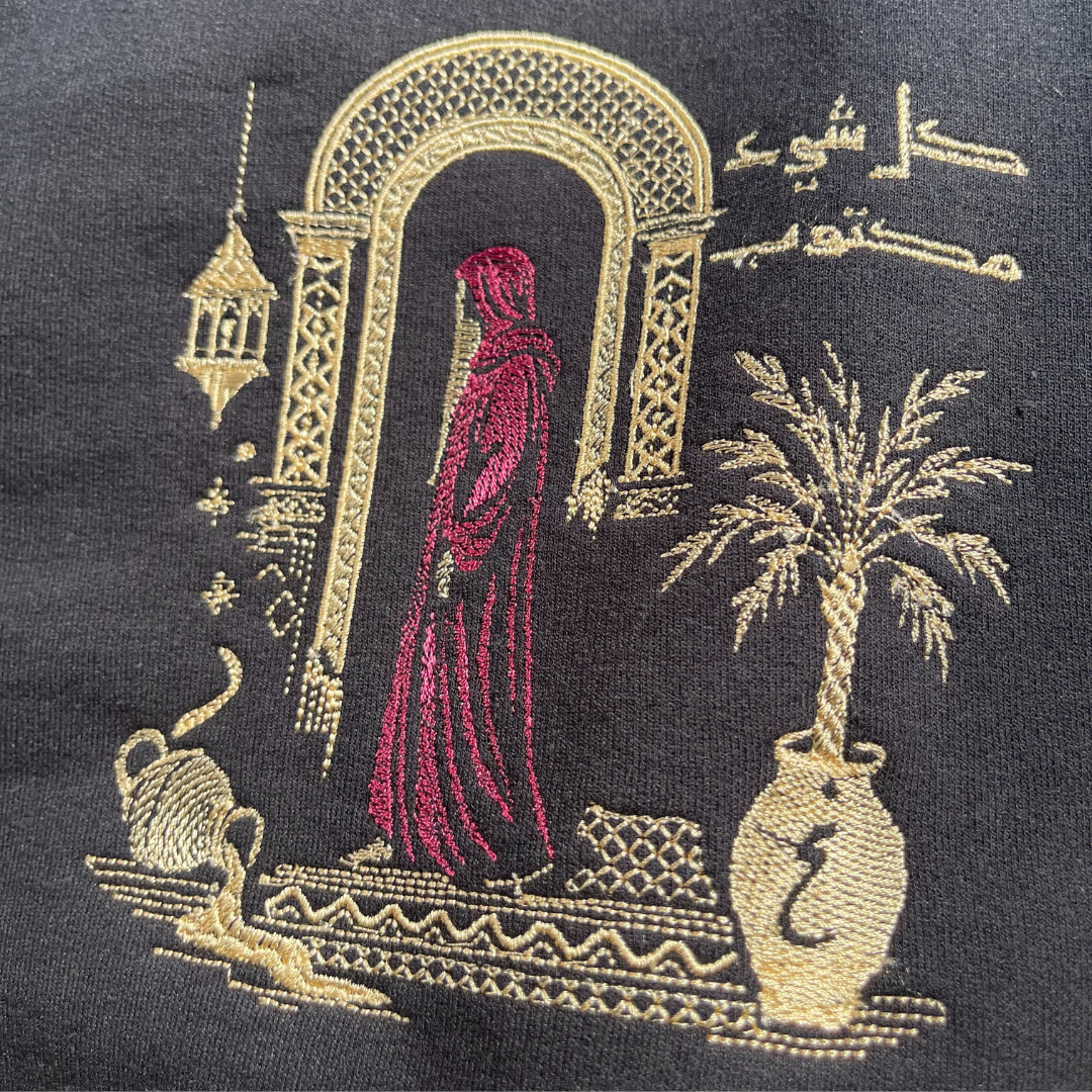 Sweat col rond Blanc - Nuit Nomade