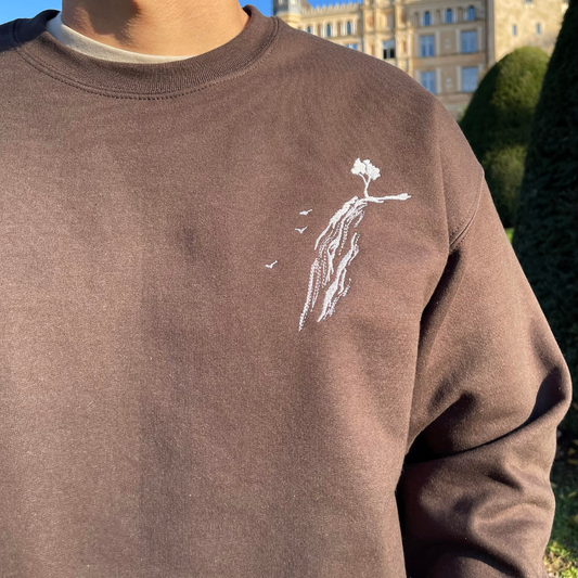 Sweat col rond Chocolat - Cascade