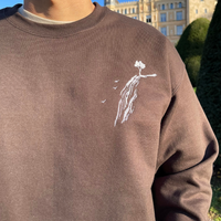 Sweat col rond Chocolat - 