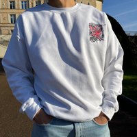 Sweat col rond Blanc - "Cavalerie" (en réduction)