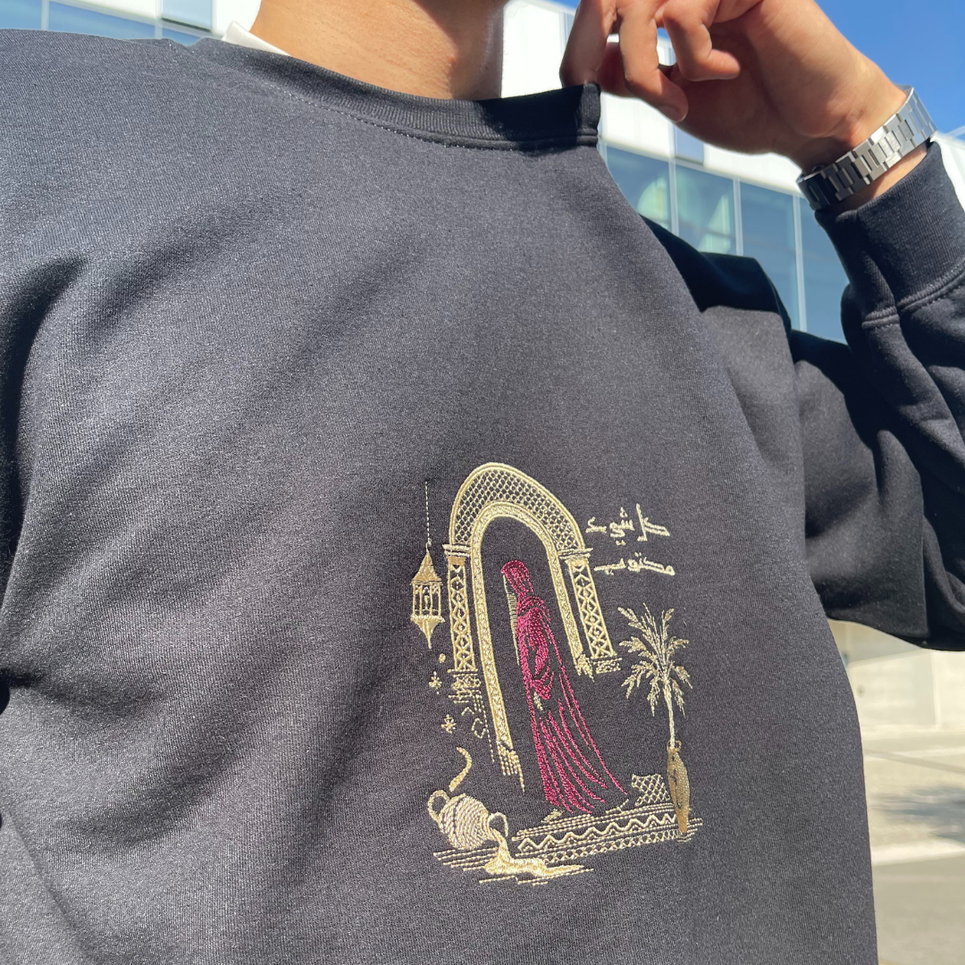 Sweat col rond Blanc - Nuit Nomade