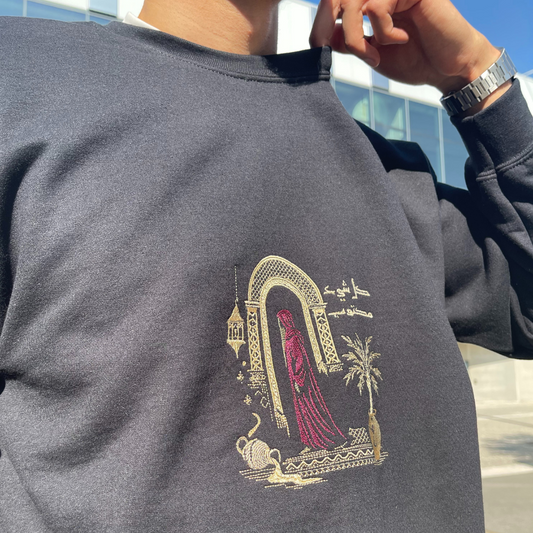 Sweat col rond Blanc - Nuit Nomade