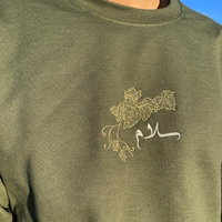 Sweat col rond Vert Militaire - "SALAM" (en réduction)